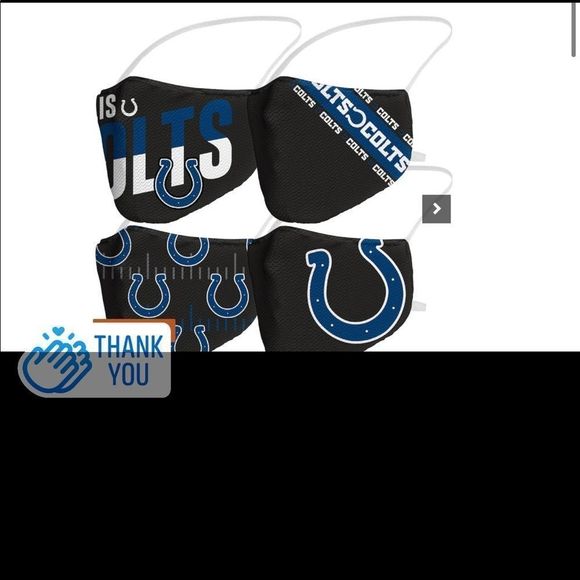 Adult Indianapolis Colts Fanatics Branded Variety Face Covering 4-Pack - Picture 2 of 8